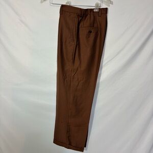 Michael Irvin 88 Brown Pinstripe Dress Pants 36x30